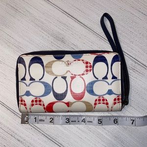Coach wristlet wallet. Silver hardware